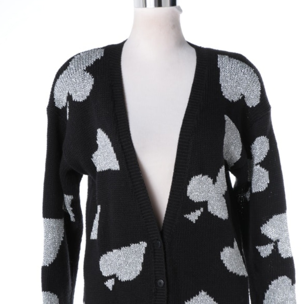 VTG 80s ADRIENNE VITTADINI Cardigan S Harley Quinn